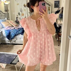 Storia Light Pink Textured Dress